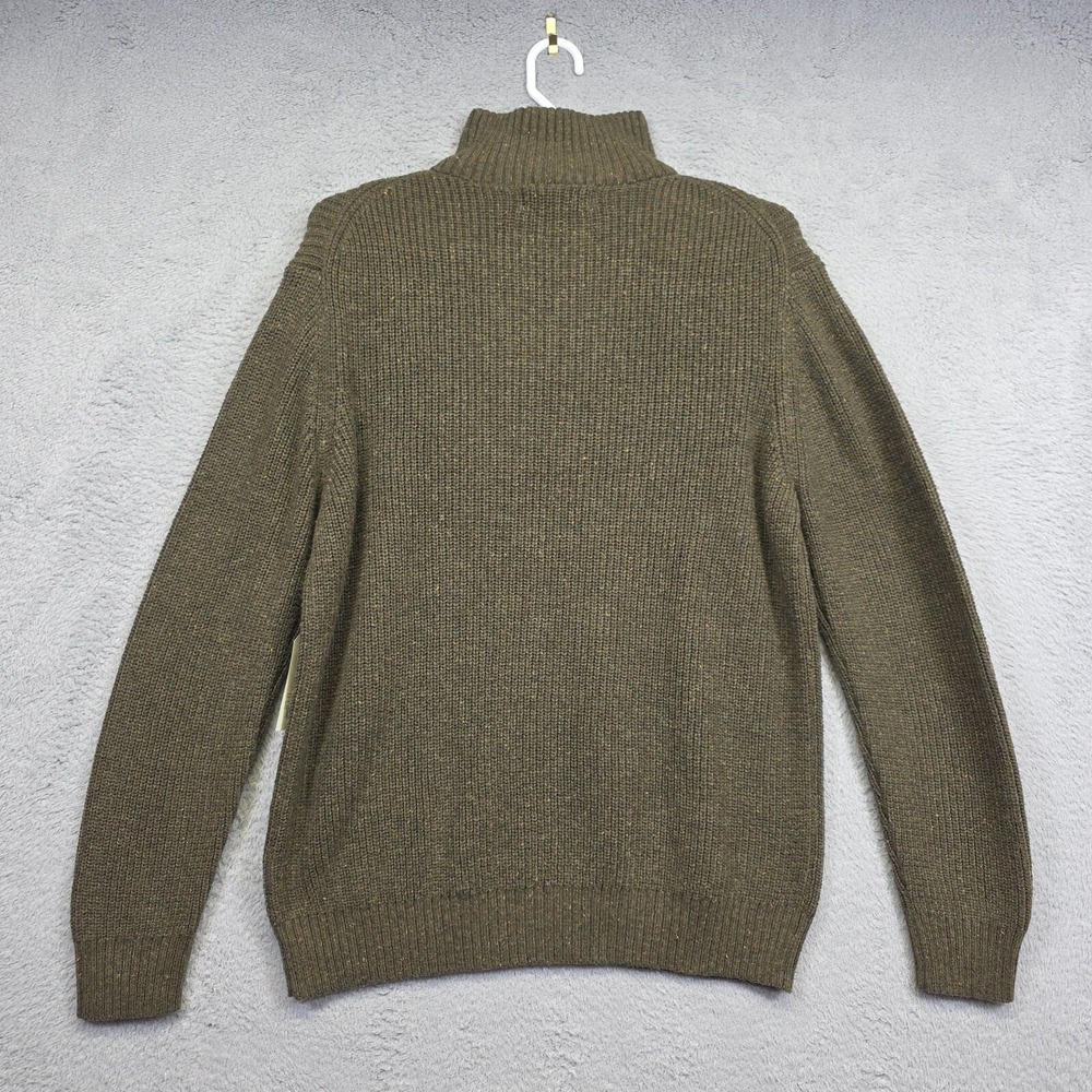 Mutual Weave Fisherman Sweater Mens XL Green Chunky Knit Preppy Business Casual - Picture 3 of 13